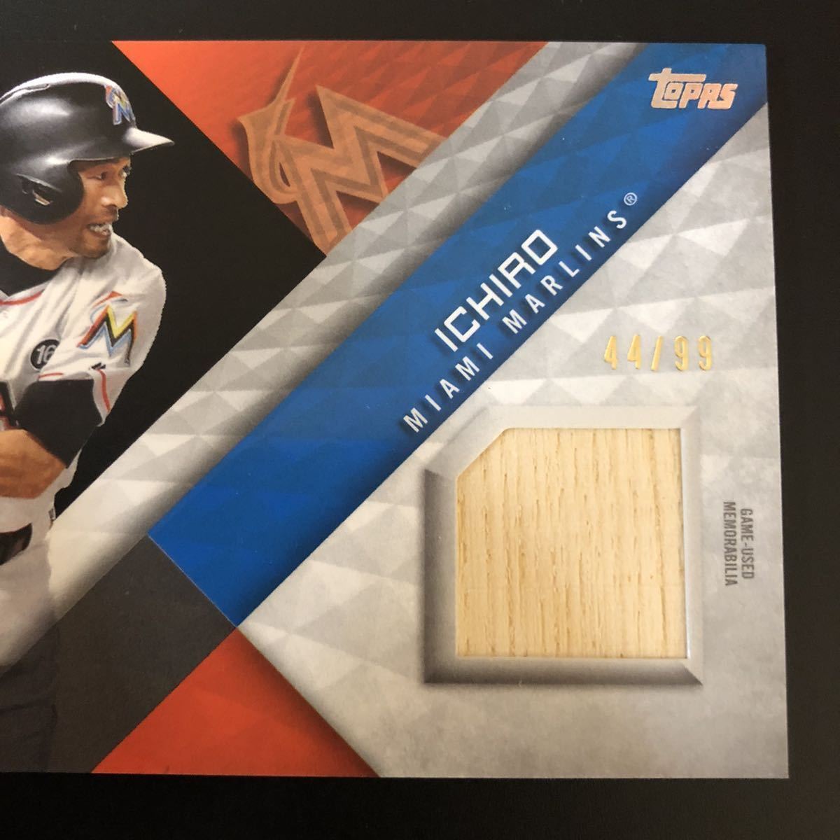 99枚限定 イチロー 2018 Topps Series 1 実使用バットパッチカード