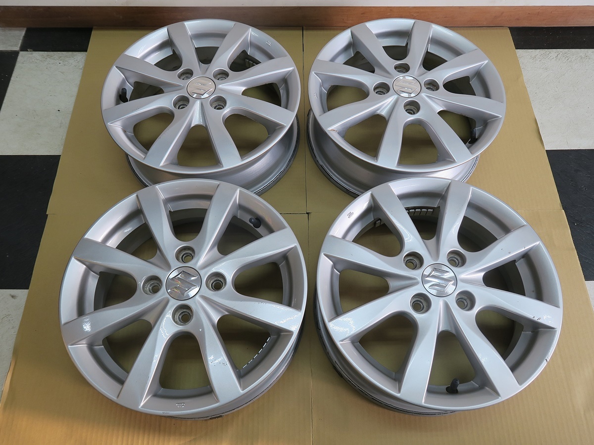 14インチ ワゴンR 純正 スズキ 4本 0 中古 PCD100 SUZUKI アルミ