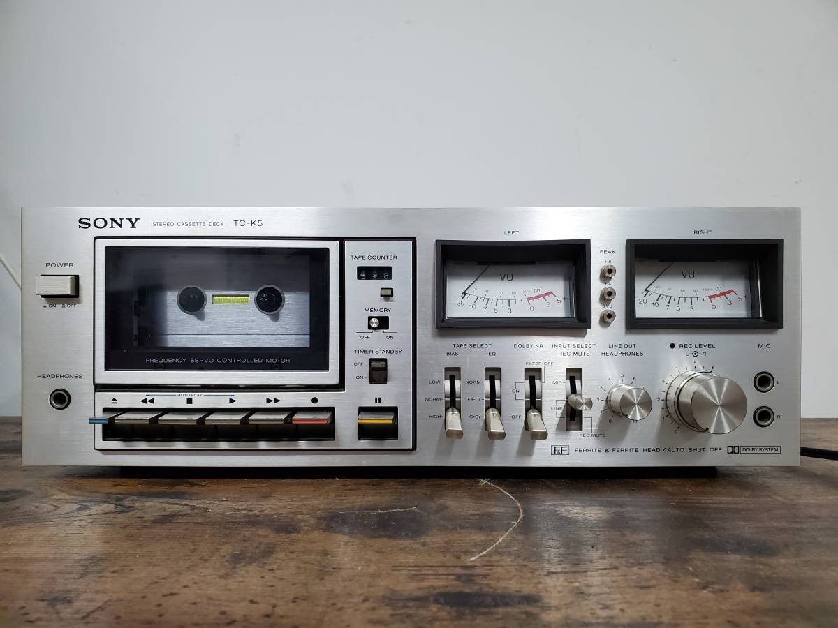 動作確認済綺麗です！☆ソニー/SONY カセットデッキ TC-K5 音出し、VU