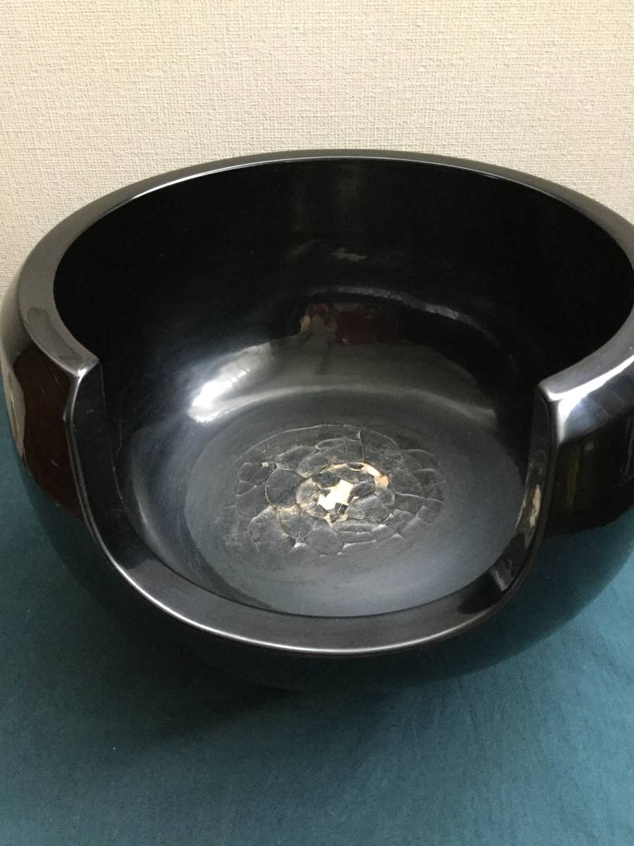 土風炉 黒真塗 月松斎 面取道安風炉 （230915う2 《