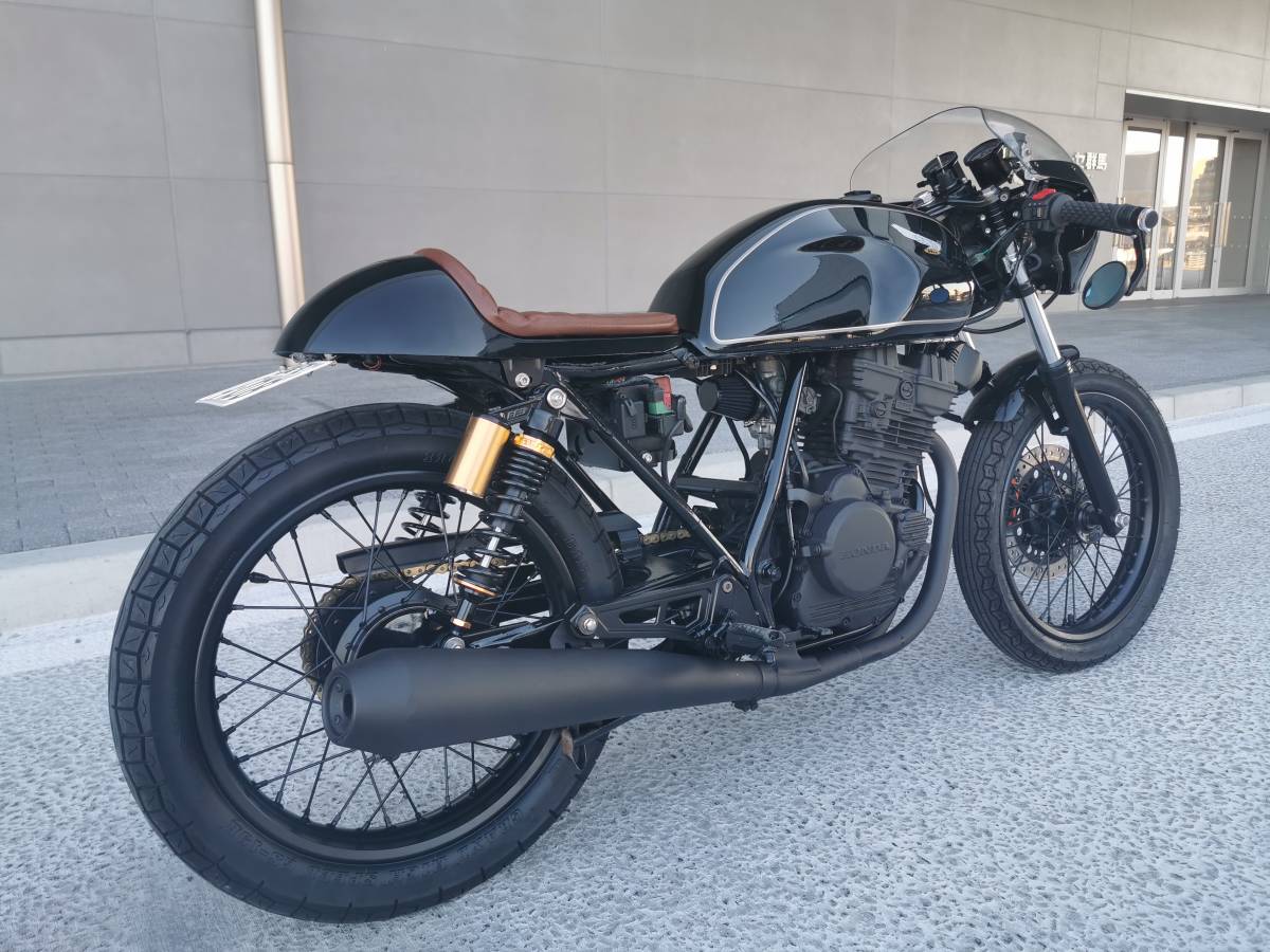 書付き HONDA GB250 クラブマン エンジン始動します。不具合有り カスタム スカチューン カフェ ダート ホンダ GB250クラブマン カフェレーサー仕様タンク・シングル