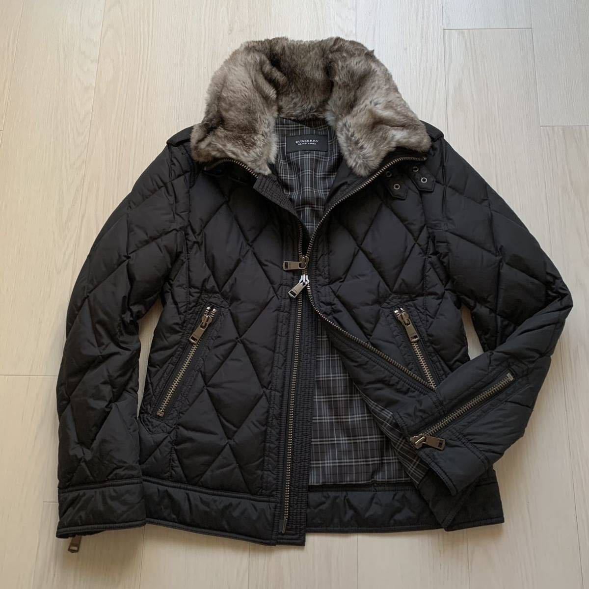 新作登場，正規品 同様 バーバリー ブラックレーベル 最高級 ホワイトグースダウン ホース刺繍 ラビットファー ノバチェック ダウン ジャケット L 黒(ジャケット、上着)｜売買されたオークション情報、yahooの 男性用
