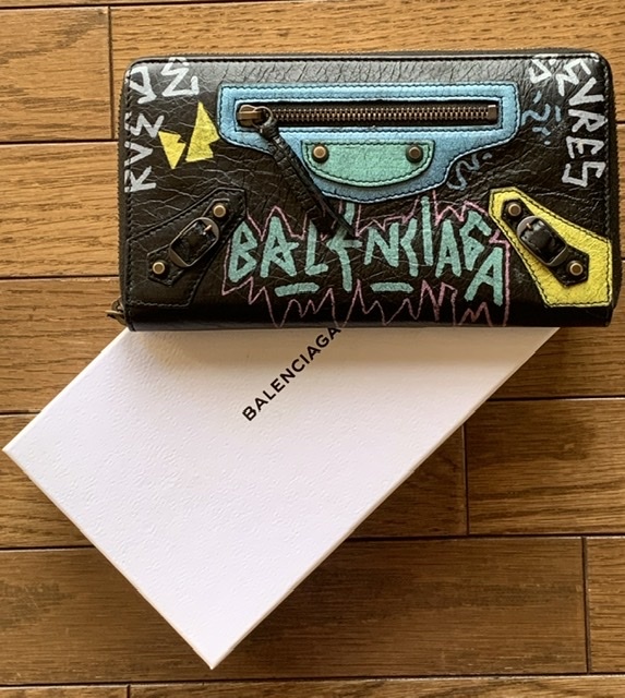 バレンシアガ BALENCIAGA グラフティ コンチネンタルウォレット 