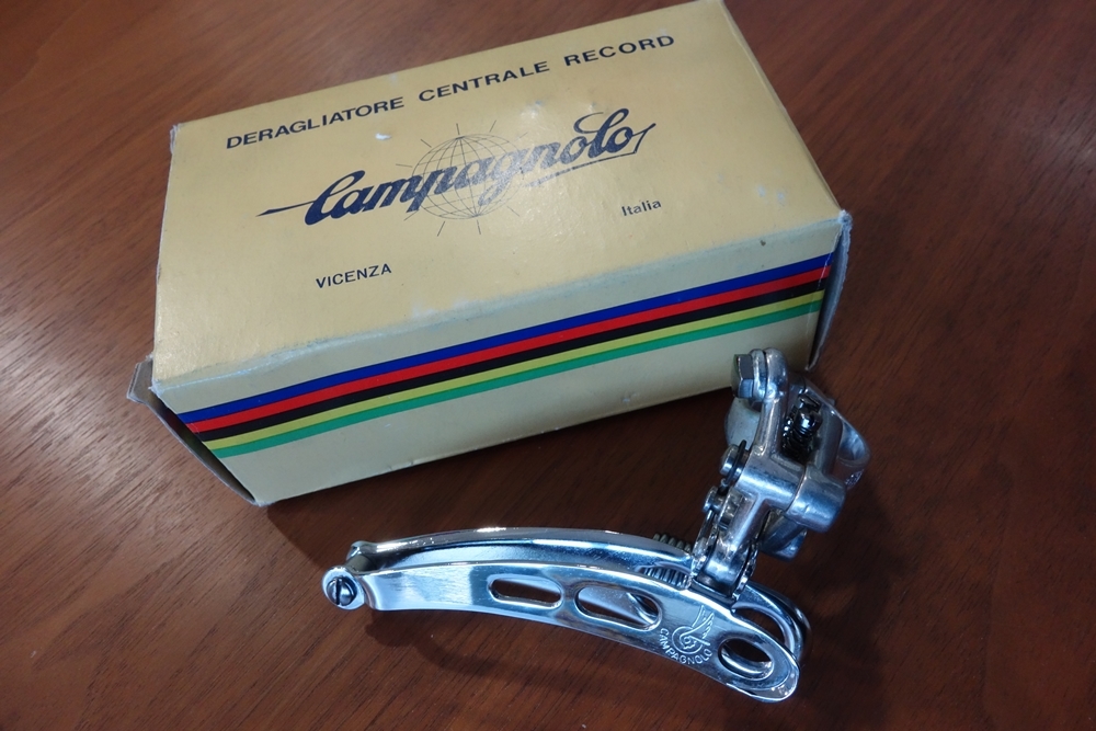 Campagnolo カンパニョーロ NUOVO RECORD FD フロントディレイラー 3穴 ナローバンド 1970's 新品 デッドストック ビンテージ