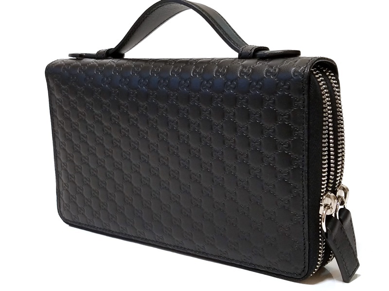 GUCCI 22万本物新品GUCCI マイクログッチ シマGGパターン型押しレザー