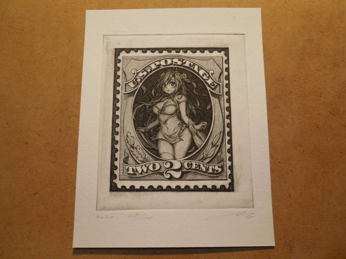 萌銅版画 一円出品 サインエディション有 コレクション 手描きイラスト 写真サイズ 萌え かわいい 絵画 銅版画 手描きイラスト 売買されたオークション情報 Yahooの商品情報をアーカイブ公開 オークファン Aucfan Com