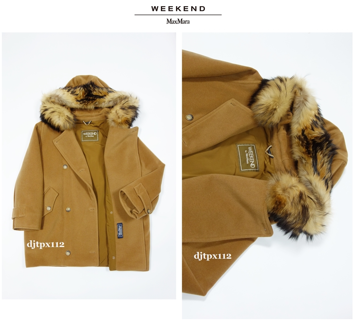 Max Mara*マックスマーラ*WEEKENDファー付き*BIGシルエット フーデッド コート*サイズ40*フードコート*キャメル オーバーサイズ MARA Max マックスマーラ SFILATA ムートン・ファー エクラ公式通販