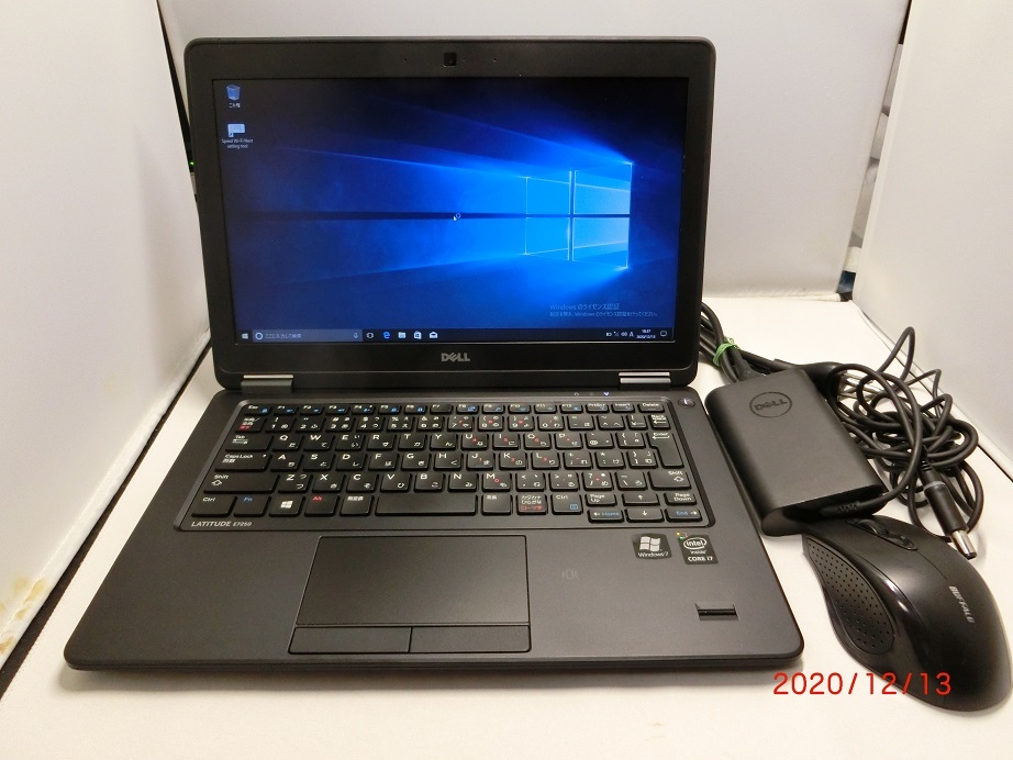 美品 Latitude E7250 CPU i7-5600U 2.6GHz メモリ4G SSD 250GB