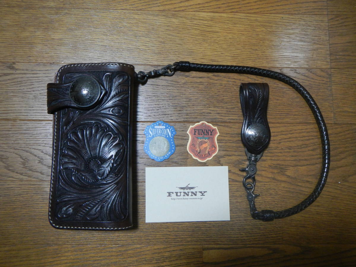  FUNNY ファニー 長財布 シェリダン ブラウン系 メンズ ベルトループ ウォレットロープ付き(長財布（小銭入れあり）)｜売買されたオークション情報、yahooの商品情報をアーカイブ公開 - オーク 長財布（小銭入れあり）