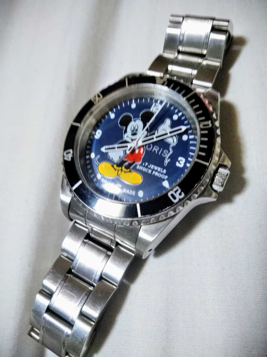 アンティークダイバー　自動巻時計　ミッキー　ジャンク扱いで セイコー SEIKO 自動巻き レッド C-0035| ブラックミラーダイヤル