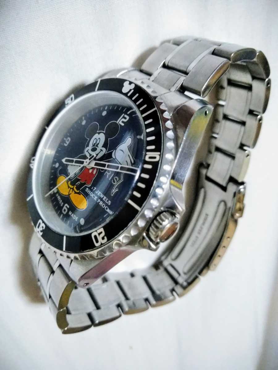 アンティークダイバー　自動巻時計　ミッキー　ジャンク扱いで セイコー SEIKO 自動巻き レッド C-0035| ブラックミラーダイヤル