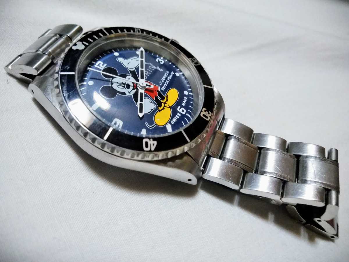 アンティークダイバー　自動巻時計　ミッキー　ジャンク扱いで セイコー SEIKO 自動巻き レッド C-0035| ブラックミラーダイヤル
