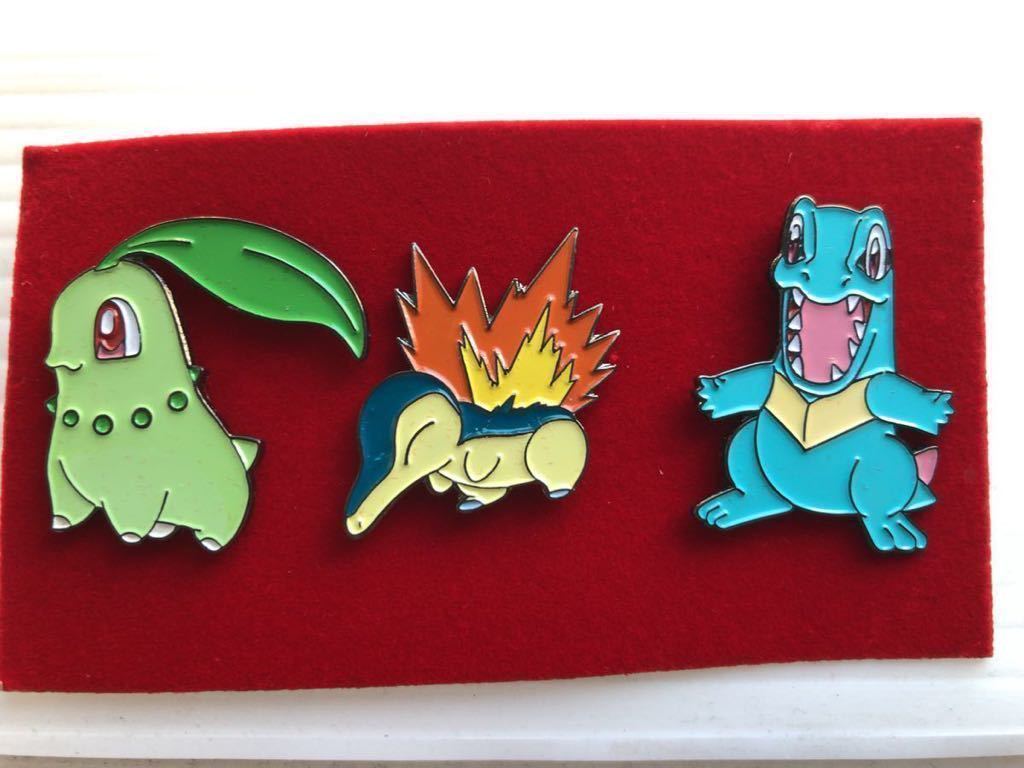 ピンバッジ チコリータ ヒノアラシ ワニノコポケモン 金銀 コロコロ