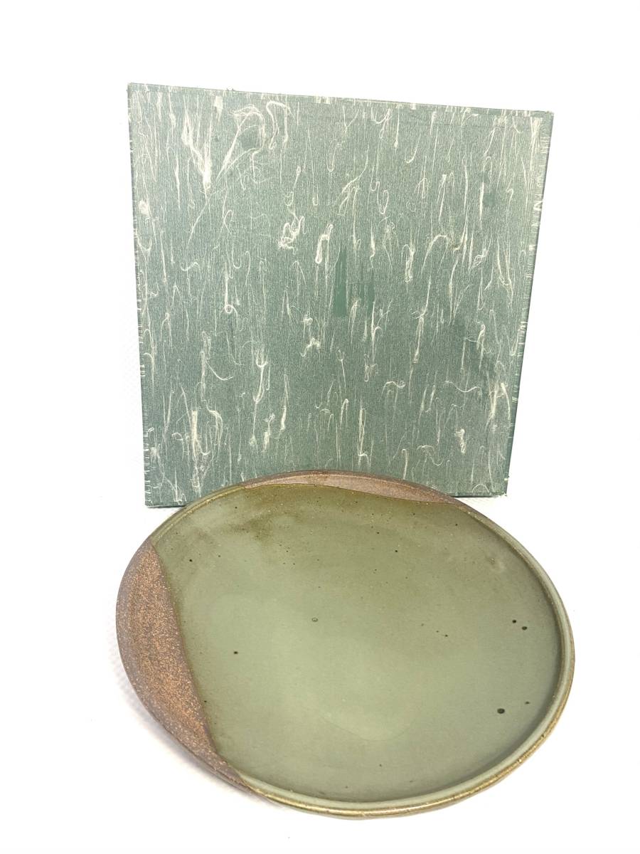 107y 楓窯 北海道北広島市 陶芸家 松原茂樹 大皿 和食器 食器 刺身皿 オシャレ 皿 箱付き 盛り合わせ皿 ブラウン色 カーキ色 大皿 売買されたオークション情報 Yahooの商品情報をアーカイブ公開 オークファン Aucfan Com