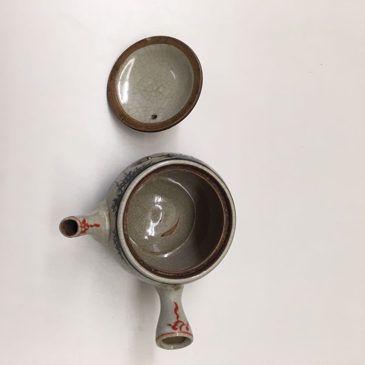 煎茶道具 煎茶器揃 N□九谷焼 長生 得山堂小さめ 宝瓶⁄