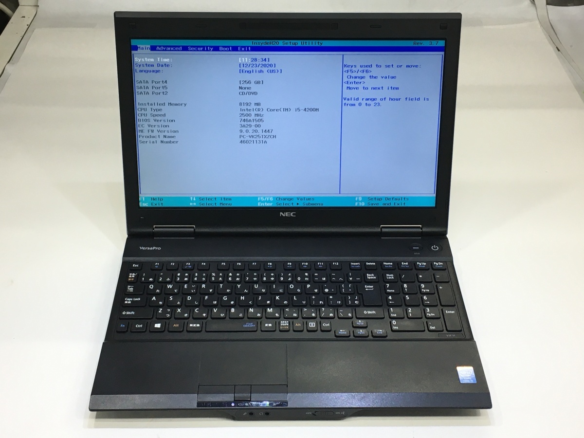 ☆~ 1円スタート！！ NEC VersaPro VK25TX-H 型番：PC-VK25TXZCH