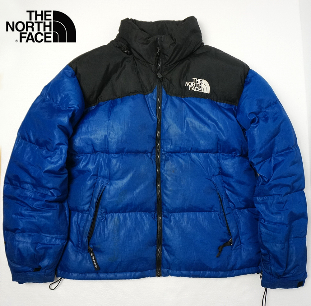 格安，セール THE NORTH FACE ノースフェイス ダウンジャケット ヌプシ 700 メンズLサイズ 黒 ブルー ブラック(Lサイズ)｜売買されたオークション情報、yahooの商品情報をアーカイブ公開 - オークファン 男性用