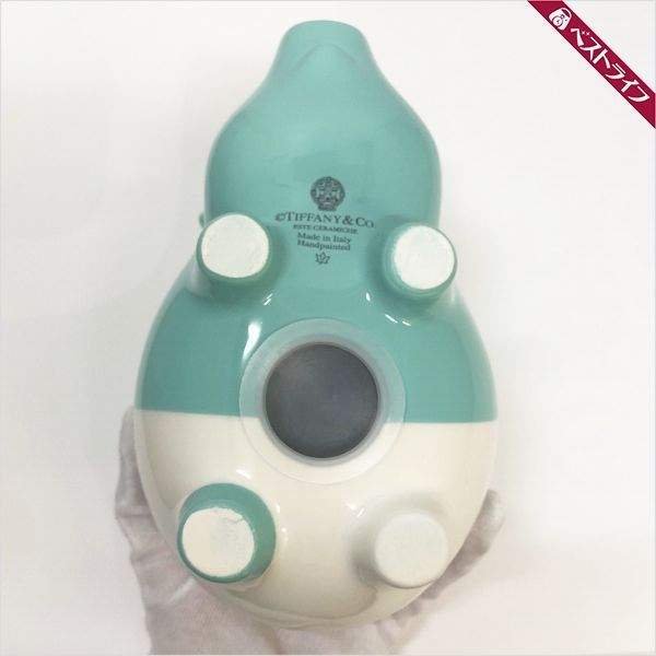 ☆未使用品 ティファニー ピギーバンク 豚 貯金箱 ツートン イタリア製