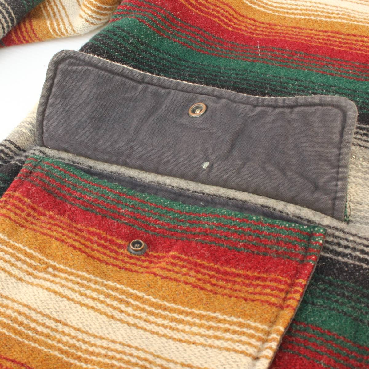 09114)WOOLRICHウールリッチMADE IN USAネイティブ柄ウール ジャケット