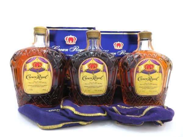 Crown ウイスキー 3本セット 古酒 3本セット Crown Royal クラウン