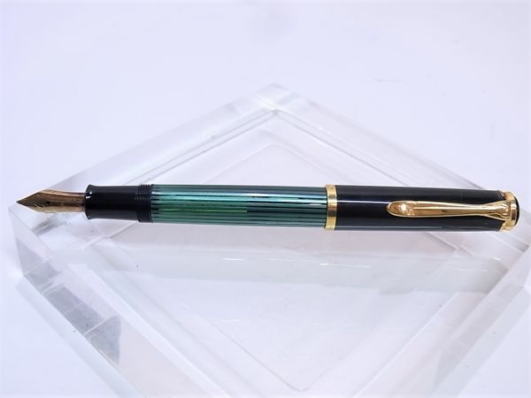 緑縞 ペリカン Pelikan 14C 万年筆 0 スーベレーン HM 刻印 PELIKAN