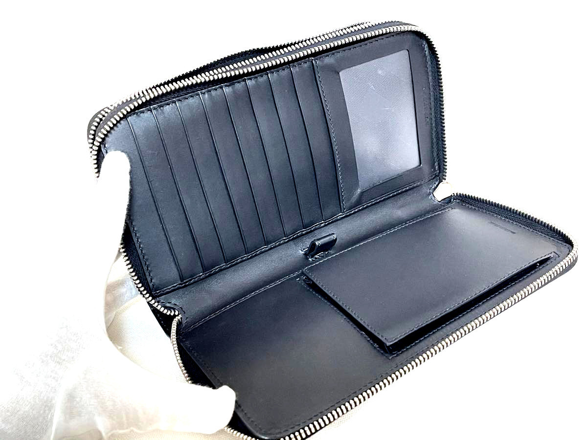 極美品！バーバリー オーガナイザー ラウンドファスナー長財布 レザー  