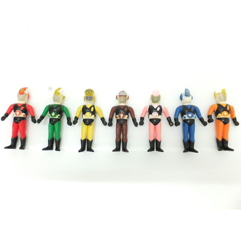 激安買取相場 1円【中古】 ポピー 忍者キャプター ソフビ 7体セット 火