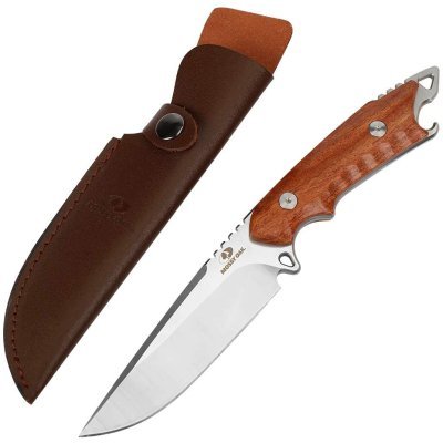 シースナイフ ナイフ MOSSY OAK フルタング構造 : | アウトドアナイフ 天然ウッド DURATECH 鏡面仕上げ ウッド フルタング G10ハンドル 鏡面 キャンプ