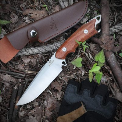 シースナイフ ナイフ MOSSY OAK フルタング構造 : | アウトドアナイフ 天然ウッド DURATECH 鏡面仕上げ ウッド フルタング G10ハンドル 鏡面 キャンプ
