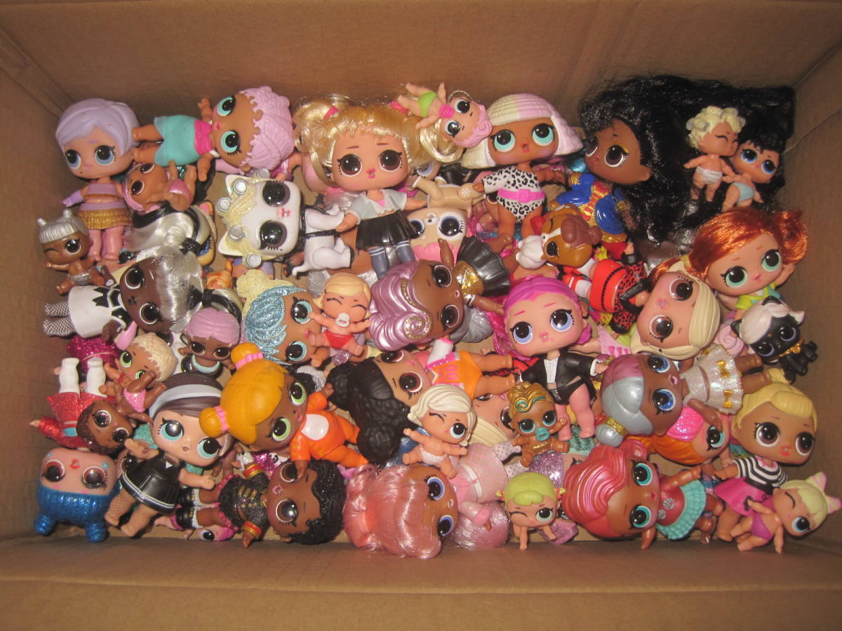 A-602 L.O.L.サプライズ ドール人形 着せ替え人形 ソフビ人形 フィギュア 衣装 小物 大量 まとめ 1円スタート_1