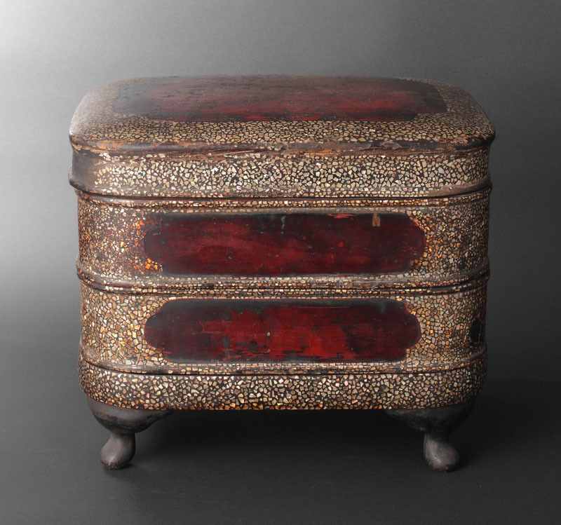 漆器　輪島塗　沈金　蒔絵　螺鈿　木製　五段　重箱　時代品 金蒔絵 螺鈿 輪島塗 五段重 ◇時代総金梨地 木製 重箱 梨地 時代