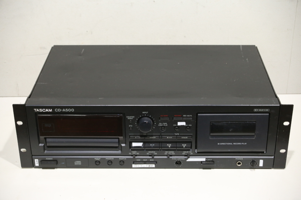 TASCAM タスカム 業務用 CDプレーヤー カセットデッキ CD-A500
