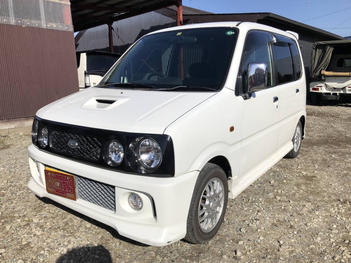ムーブ カスタム 希少 ターボ 4WD 5速MT 車検令和4年3月 ホワイト