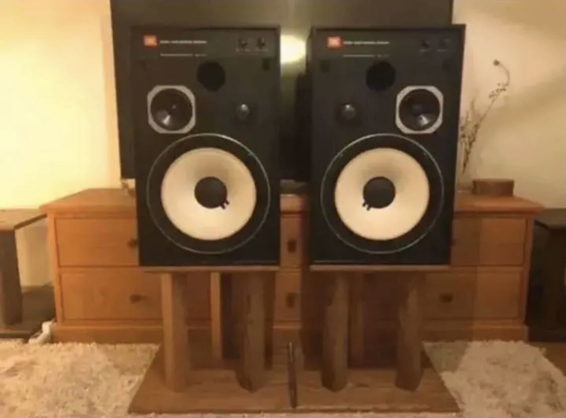 JBL 純正 スピーカースタンド 左右ペア 中古品 (希少プレート付き) JBL スピーカースタンド 無垢 JBL 一般 【公式通販】