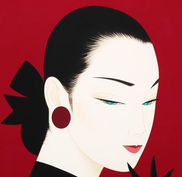真作】【WISH】鶴田一郎「魅惑のとき」シルクスクリーン 1997年作 直筆 