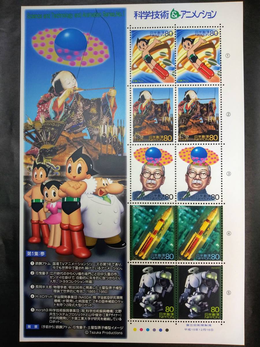切手 科学技術とアニメ ヒーロー ヒロインシリーズ第1集 夢 鉄腕アトム 2種の1 平成15年 03年 発行 文化 歴史 売買されたオークション情報 Yahooの商品情報をアーカイブ公開 オークファン Aucfan Com