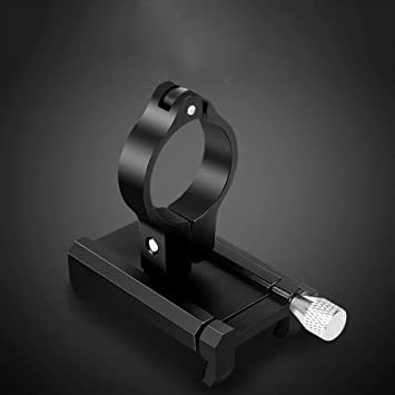 黒 OnKJ 自転車 スマホ ホルダー 携帯電話ホルダー オートバイ バイク スマートフォン アルミ製 GPSナビ スタンド 振_2