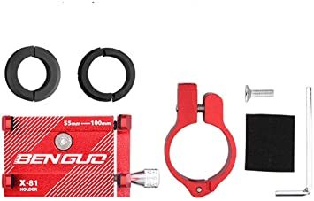 黒 OnKJ 自転車 スマホ ホルダー 携帯電話ホルダー オートバイ バイク スマートフォン アルミ製 GPSナビ スタンド 振_7