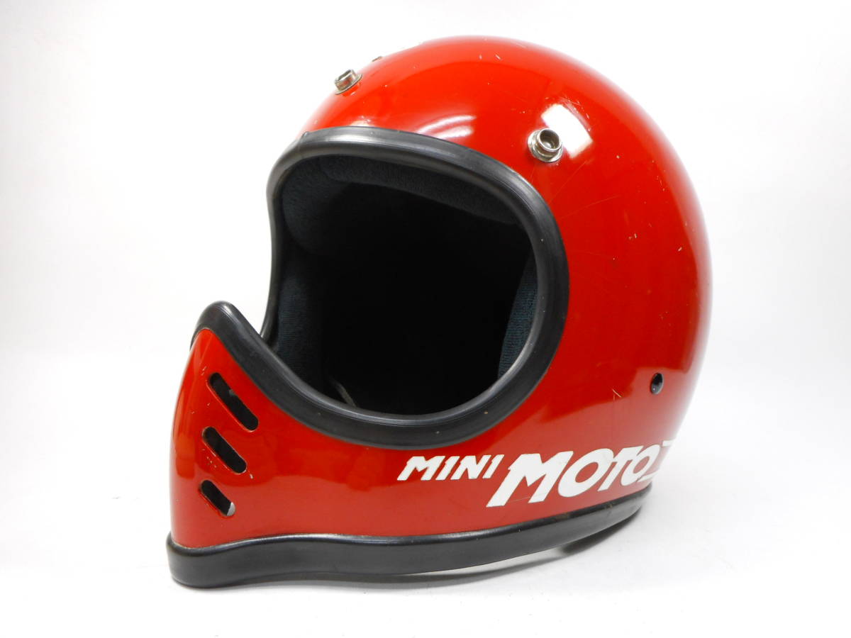 80s BELL MINI MOTO 赤 6 3/4 加工済み M★80年代 ベル ミニモト MOTO3 STAR 500TX MAXON グリフィン BMX ナックル パン ショベル アイアン
