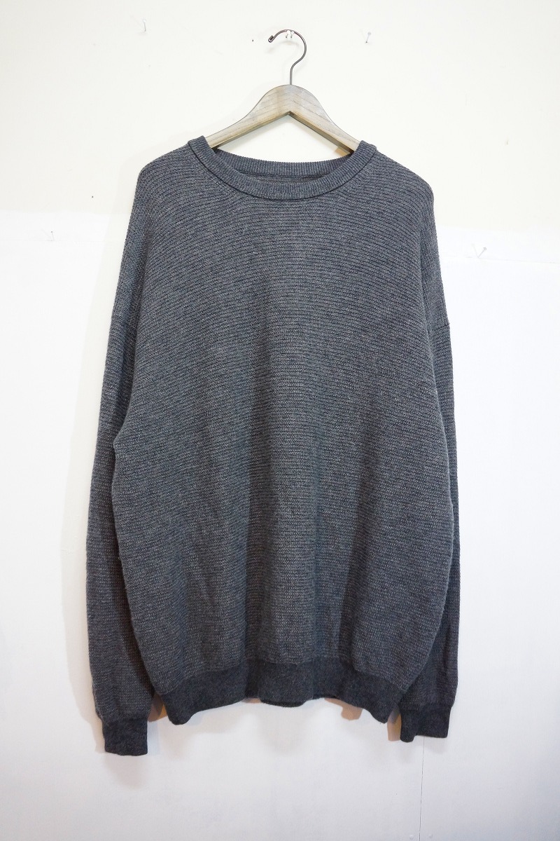 美品18AW crepusculeクレプスキュール wool waffle crewneck P/O ワッフル ウール ニット セーター プルオーバー 1803-007 灰1230K