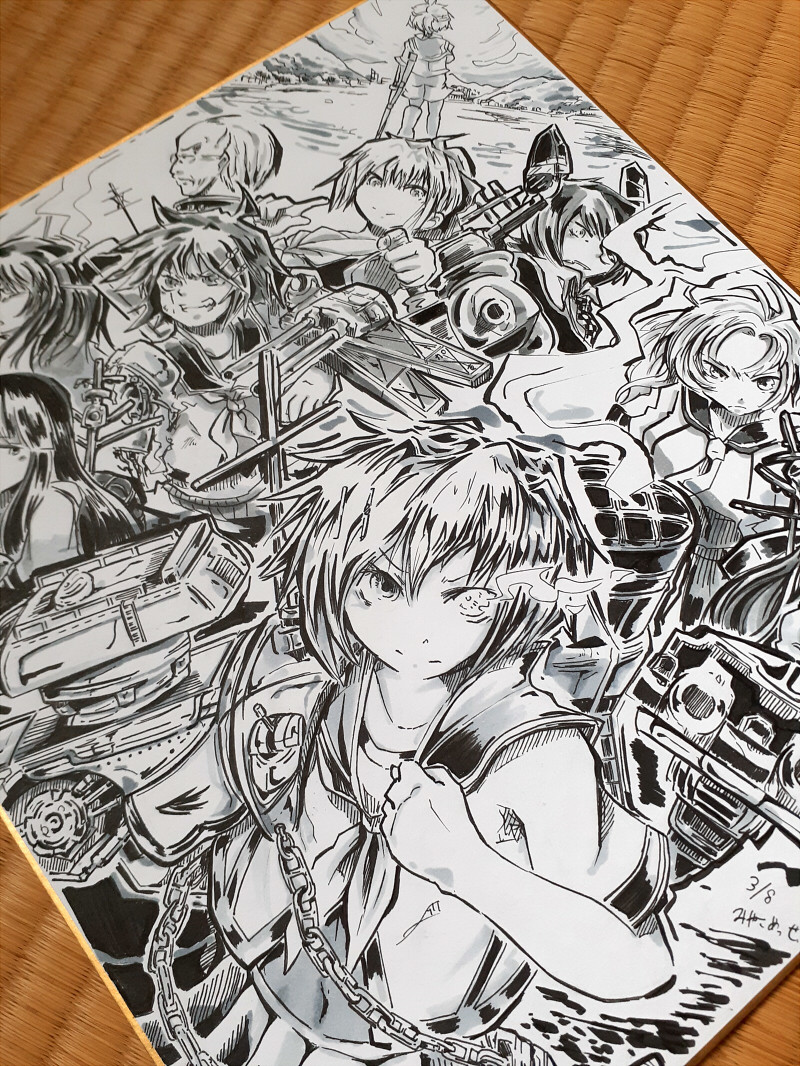 手描き色紙 古鷹 青葉 サボ島沖海戦などイメージ 艦隊これくしょん 艦これ 手描きイラスト 売買されたオークション情報 Yahooの商品情報をアーカイブ公開 オークファン Aucfan Com