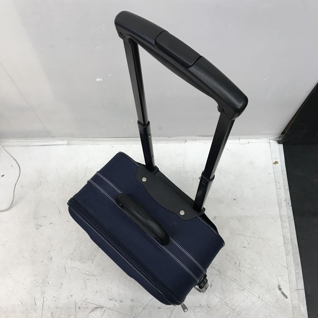 WIZARD キャリーバッグ 2輪 スーツケース ビジネスバッグ 旅行用バッグ 中型 宿泊 出張 バッグ ネイビー 横持ち _6