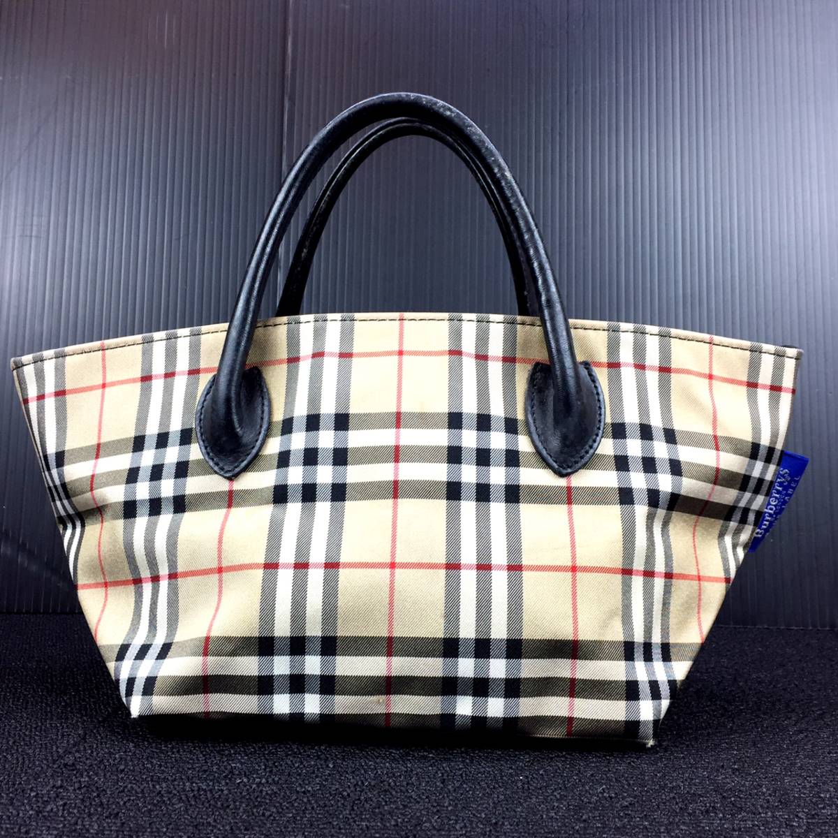 BURBERRY ブルーレーベルバッグ 中古・古着通販】BURBERRY BLUE LABEL (バーバリーブルーレーベル) チェックミニボストン ハンドバッグ ベージュ｜ブランド・古着通販 トレファク公式【TREFAC FASHION】スマホサイト バーバリーブルーレーベル　ハンドバック