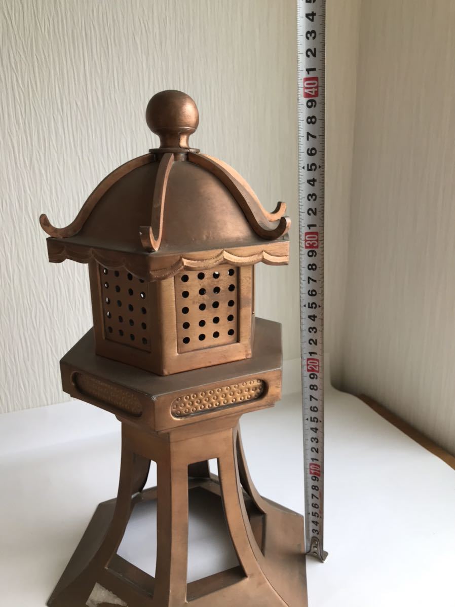 値下げします。 金灯籠　銅製　オリジナル製作品 灯篭 灯籠 銅板 板金職人による芸術作品(ハンドツール、大工道具
