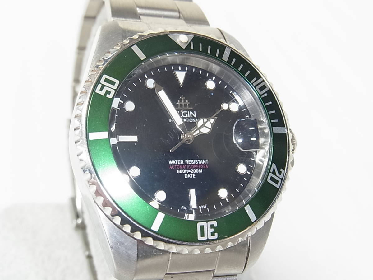 可動品/電池交換済】ELGIN DEEP SEA エルジン ディープシー 8000M 