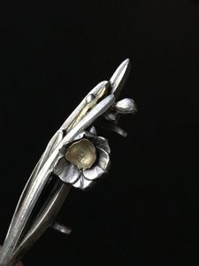 K14 金工 銀製 刻印有り 帯留め 心許なく 