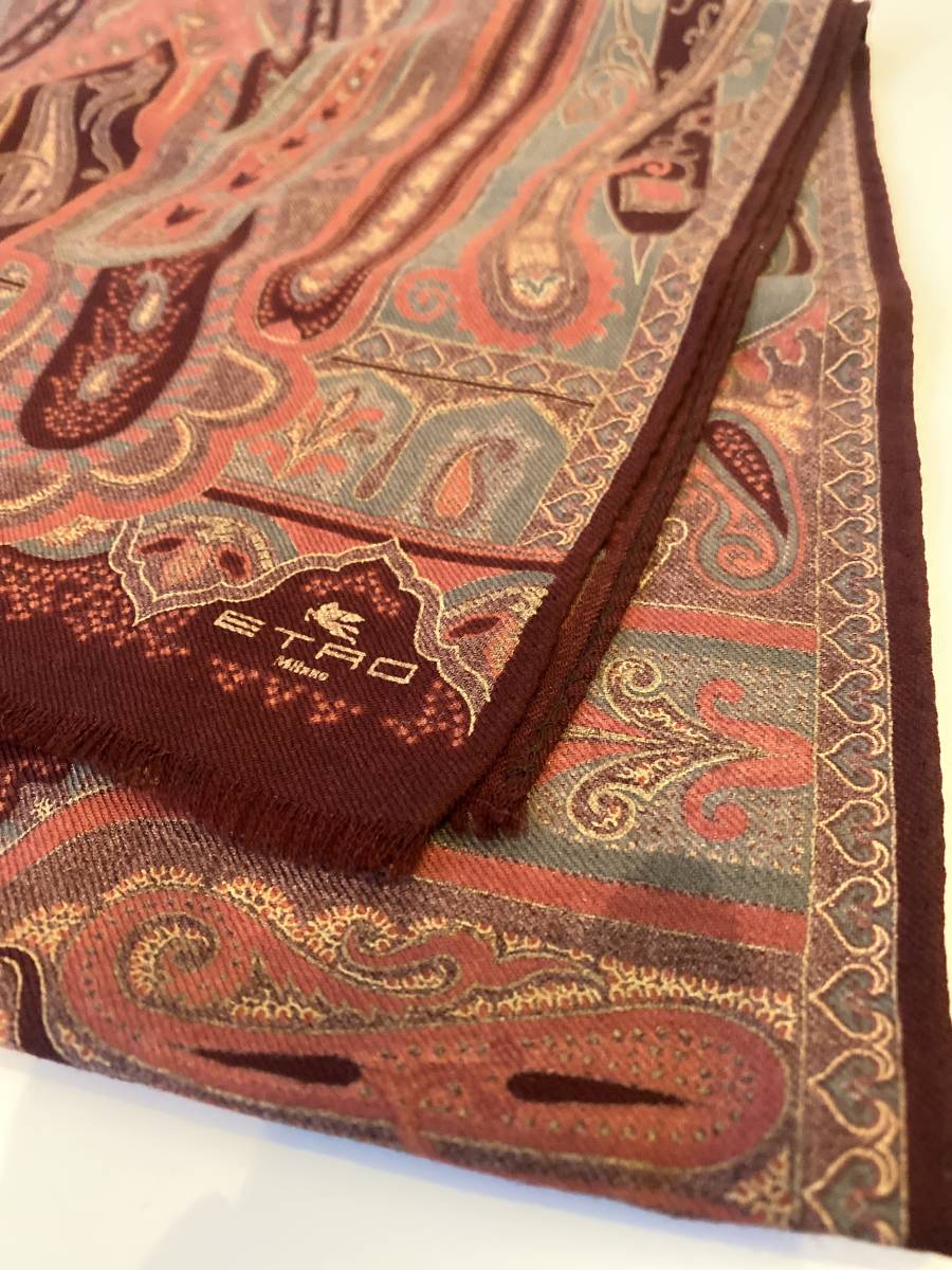 ストール ETRO ペイズリー柄 エトロ マフラー - ETRO(エトロ) ウール