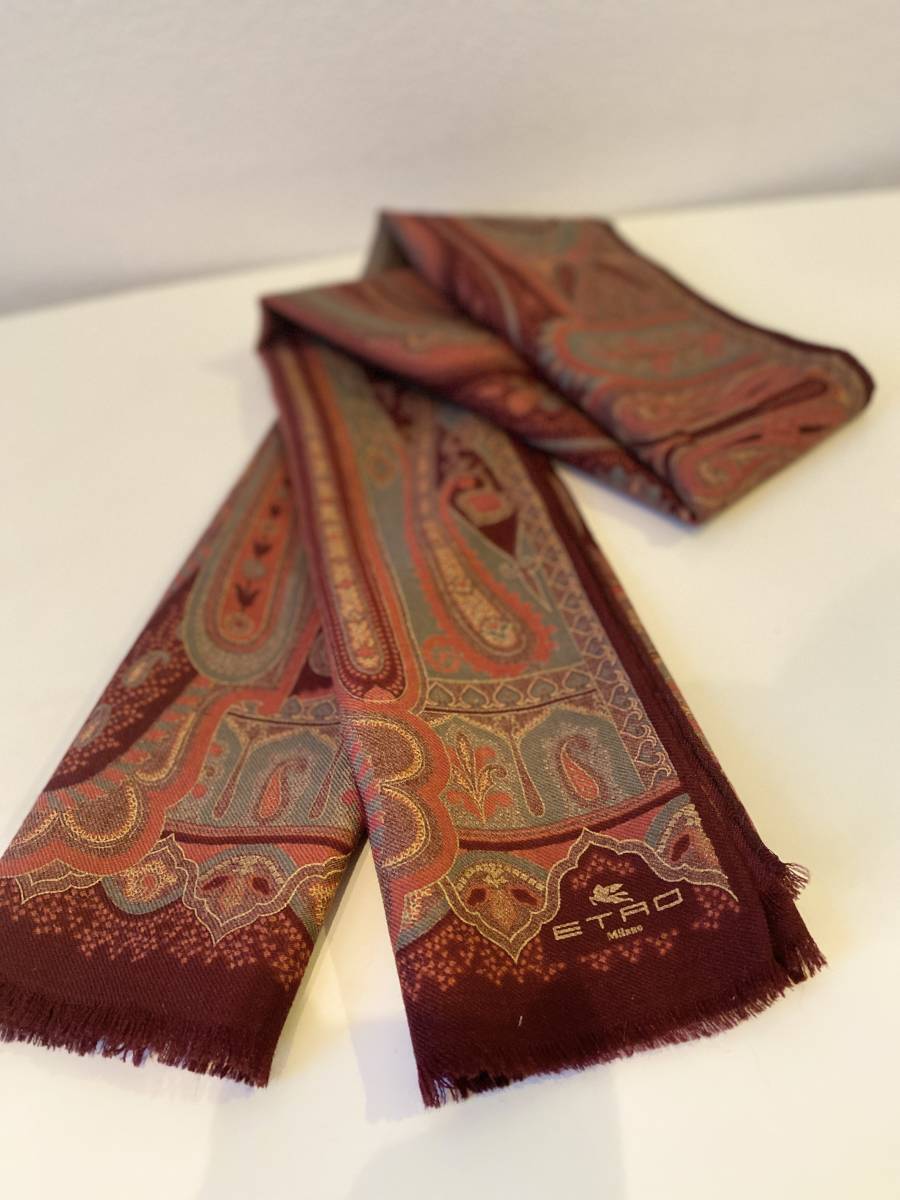 ストール ETRO ペイズリー柄 エトロ マフラー - ETRO(エトロ) ウール