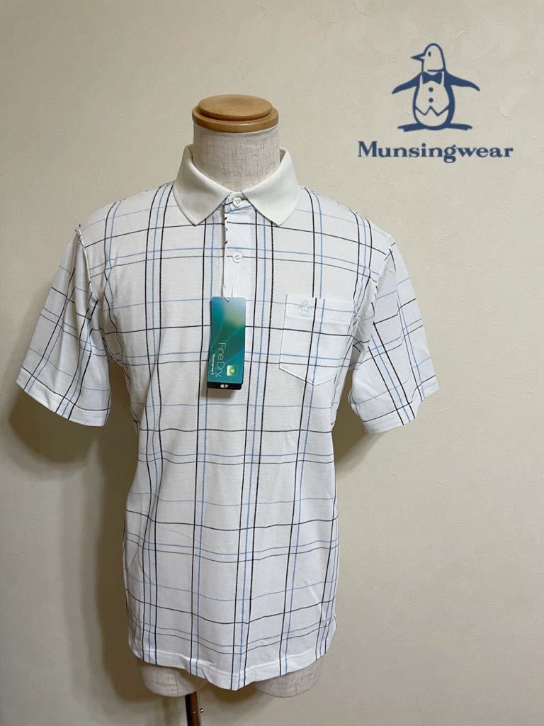  Munsingwear golf マンシングウェア ゴルフ ウェア トップス 格子柄 ドライポロシャツ サイズLL 半袖 白 デサント XSG1684(マンシング)｜売買されたオークション情報、yahooの商品情報をアーカイブ公 シャツ