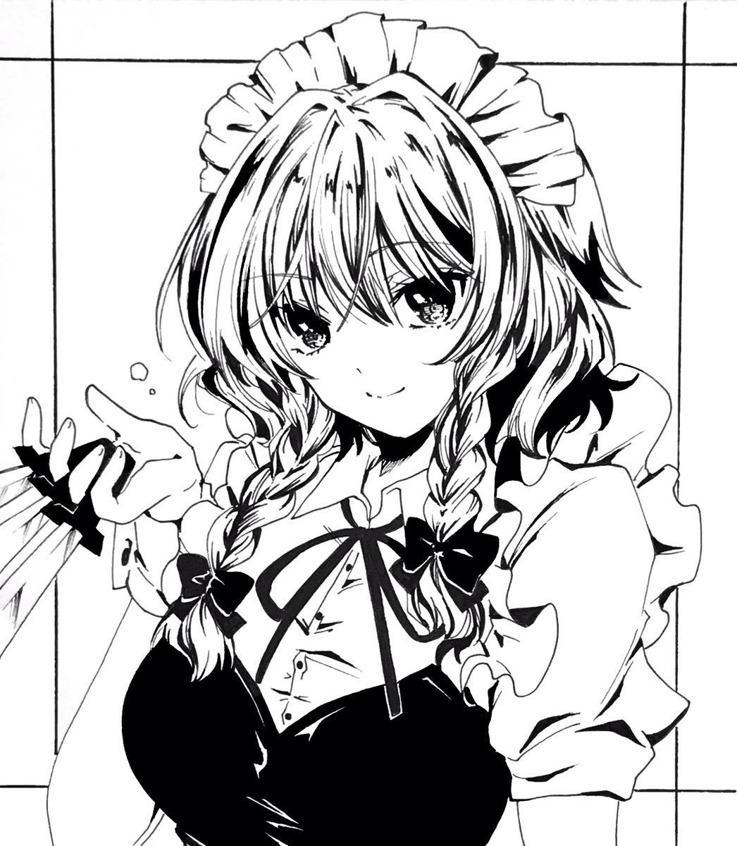 手描きイラスト 東方Project 十六夜咲夜(手描きイラスト)｜売買された
